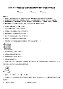 2023-2024学年四川省广安市岳池县物理九年级第一学期期末考试试题含答案