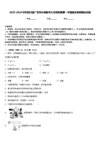 2023-2024学年四川省广安邻水县联考九年级物理第一学期期末调研模拟试题含答案