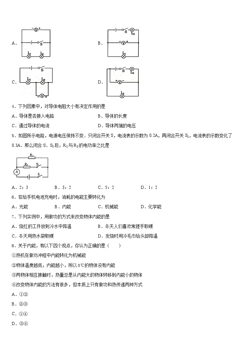 2023-2024学年四川省简阳市养马区物理九上期末调研试题含答案第2页