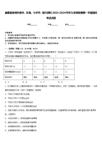 福建省泉州市泉外、东海、七中学、恒兴四校2023-2024学年九年级物理第一学期期末考试试题含答案