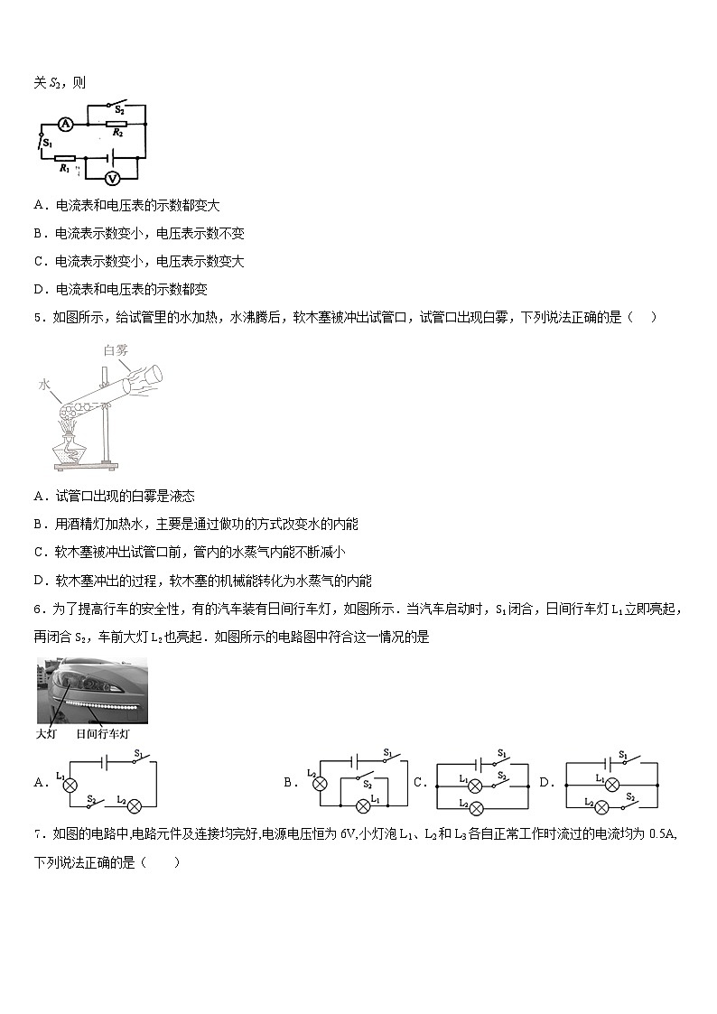 2023-2024学年安庆市九上物理期末达标检测试题含答案第2页