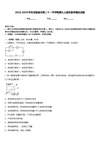 2023-2024学年安徽省合肥二十一中学物理九上期末联考模拟试题含答案