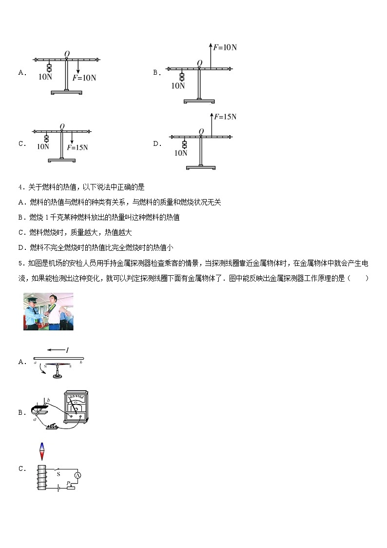2023-2024学年安徽省合肥市北城片区物理九年级第一学期期末经典试题含答案02