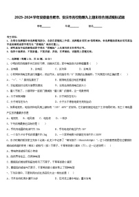 2023-2024学年安徽省合肥市、安庆市名校物理九上期末综合测试模拟试题含答案