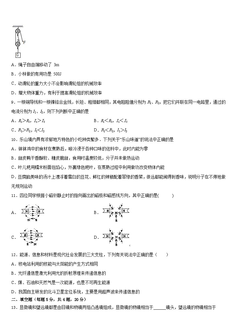 2023-2024学年山东德州市武城县物理九上期末统考试题含答案03