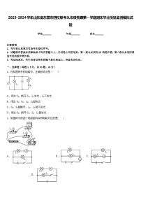 2023-2024学年山东省东营市四校联考九年级物理第一学期期末学业质量监测模拟试题含答案