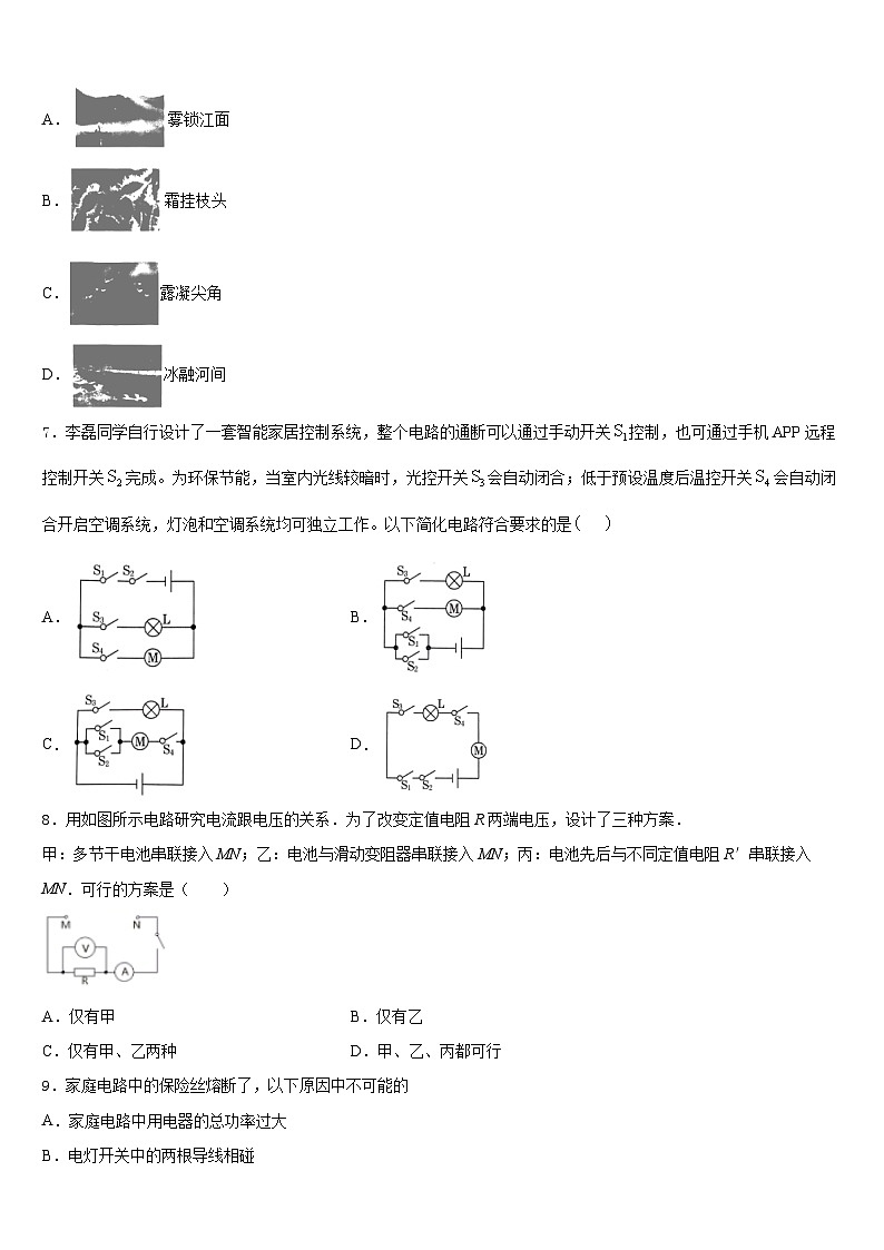2023-2024学年山东省惠民县物理九上期末达标检测试题含答案02