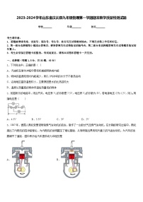 2023-2024学年山东省庆云县九年级物理第一学期期末教学质量检测试题含答案