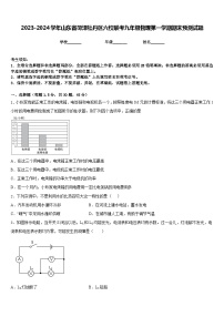 2023-2024学年山东省菏泽牡丹区六校联考九年级物理第一学期期末预测试题含答案