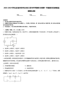 2023-2024学年山东省菏泽市牡丹区王浩屯中学物理九年级第一学期期末质量跟踪监视模拟试题含答案