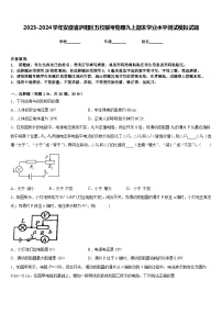 2023-2024学年安徽省庐阳区五校联考物理九上期末学业水平测试模拟试题含答案