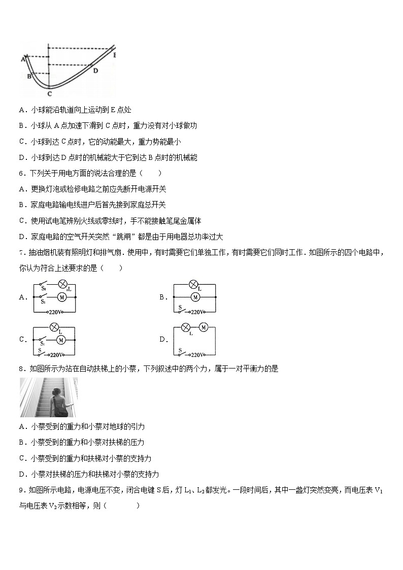 2023-2024学年山东省龙口市兰高镇兰高校九上物理期末联考模拟试题含答案第2页