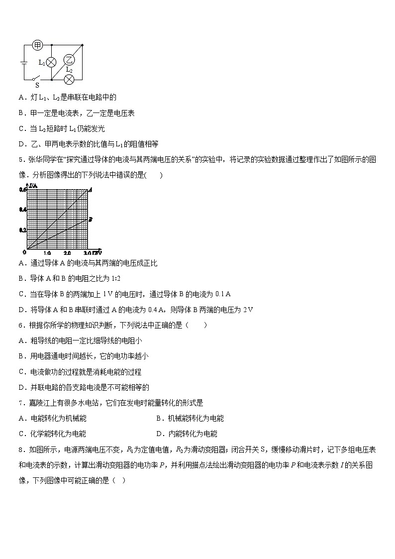 2023-2024学年山南市物理九年级第一学期期末教学质量检测试题含答案第2页