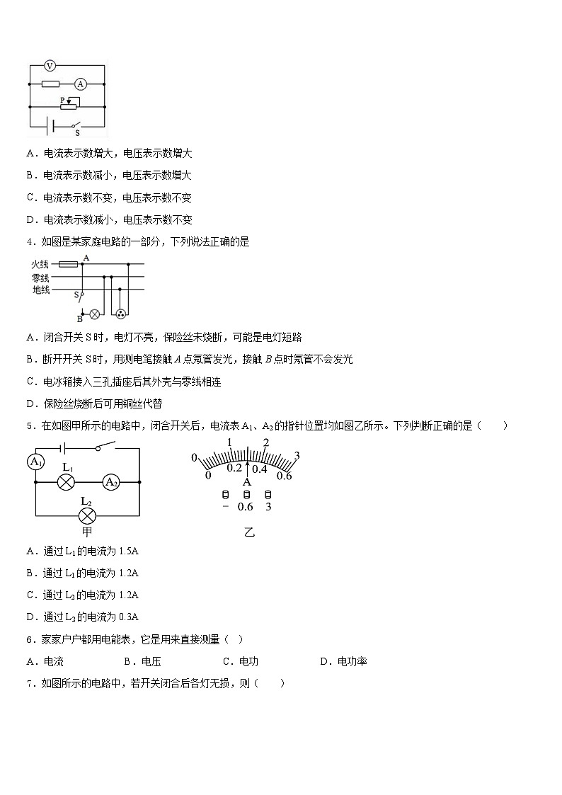 2023-2024学年广东深圳市龙华区锦华实验学校九年级物理第一学期期末教学质量检测模拟试题含答案02
