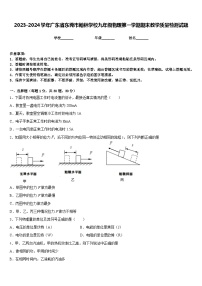 2023-2024学年广东省东莞市翰林学校九年级物理第一学期期末教学质量检测试题含答案