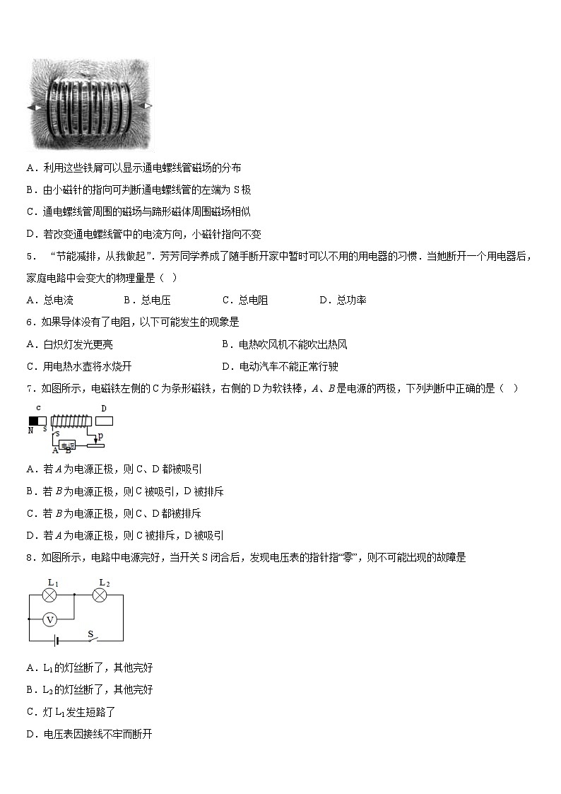 2023-2024学年广东省华南师范大附属中学九年级物理第一学期期末预测试题含答案03
