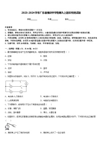 2023-2024学年广东省横沥中学物理九上期末检测试题含答案