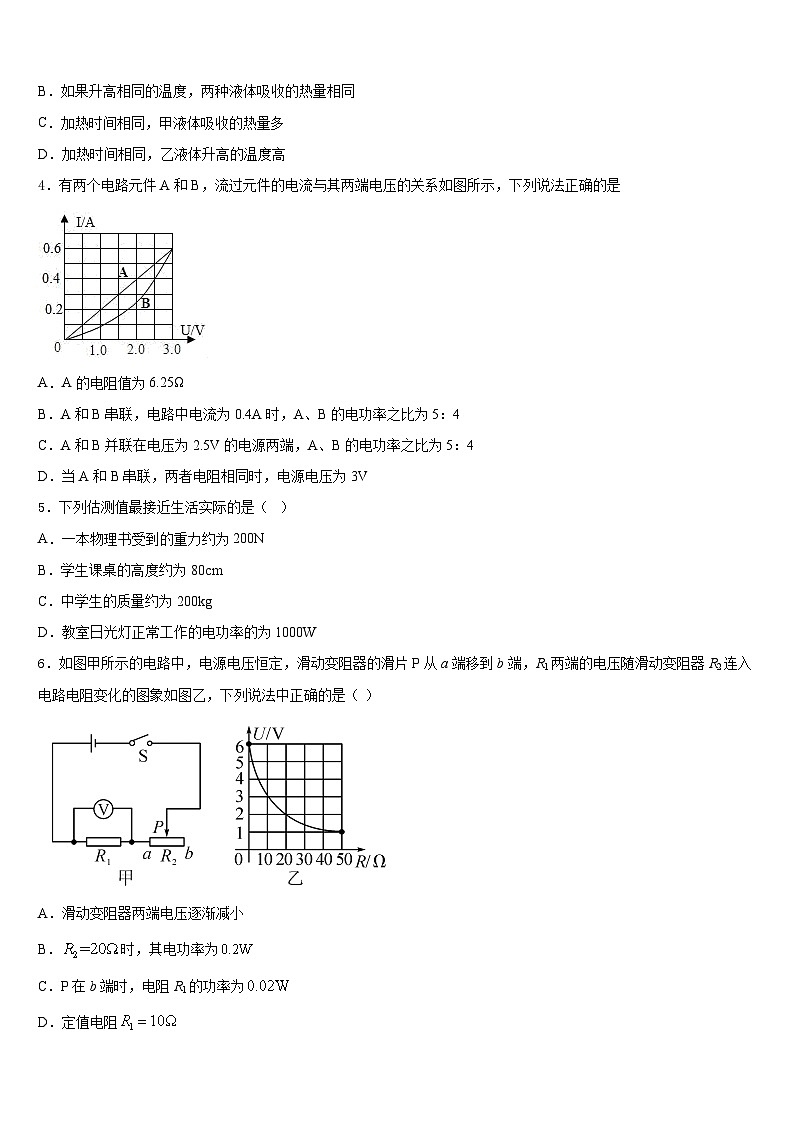 2023-2024学年广东省廉江市实验学校九上物理期末达标检测试题含答案第2页