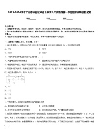 2023-2024学年广州市从化区从化七中学九年级物理第一学期期末调研模拟试题含答案