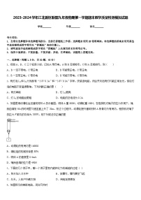 2023-2024学年江北新区联盟九年级物理第一学期期末教学质量检测模拟试题含答案