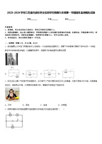 2023-2024学年江苏省丹徒区世业实验学校物理九年级第一学期期末监测模拟试题含答案