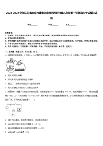 2023-2024学年江苏省南京市建邺区金陵河西区物理九年级第一学期期末考试模拟试题含答案