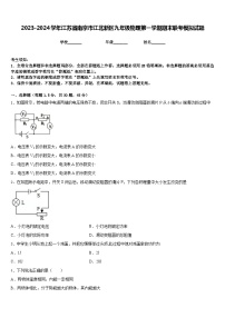 2023-2024学年江苏省南京市江北新区九年级物理第一学期期末联考模拟试题含答案