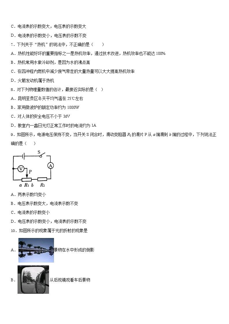 2023-2024学年江苏省姜堰市励才实验学校物理九上期末达标测试试题含答案03
