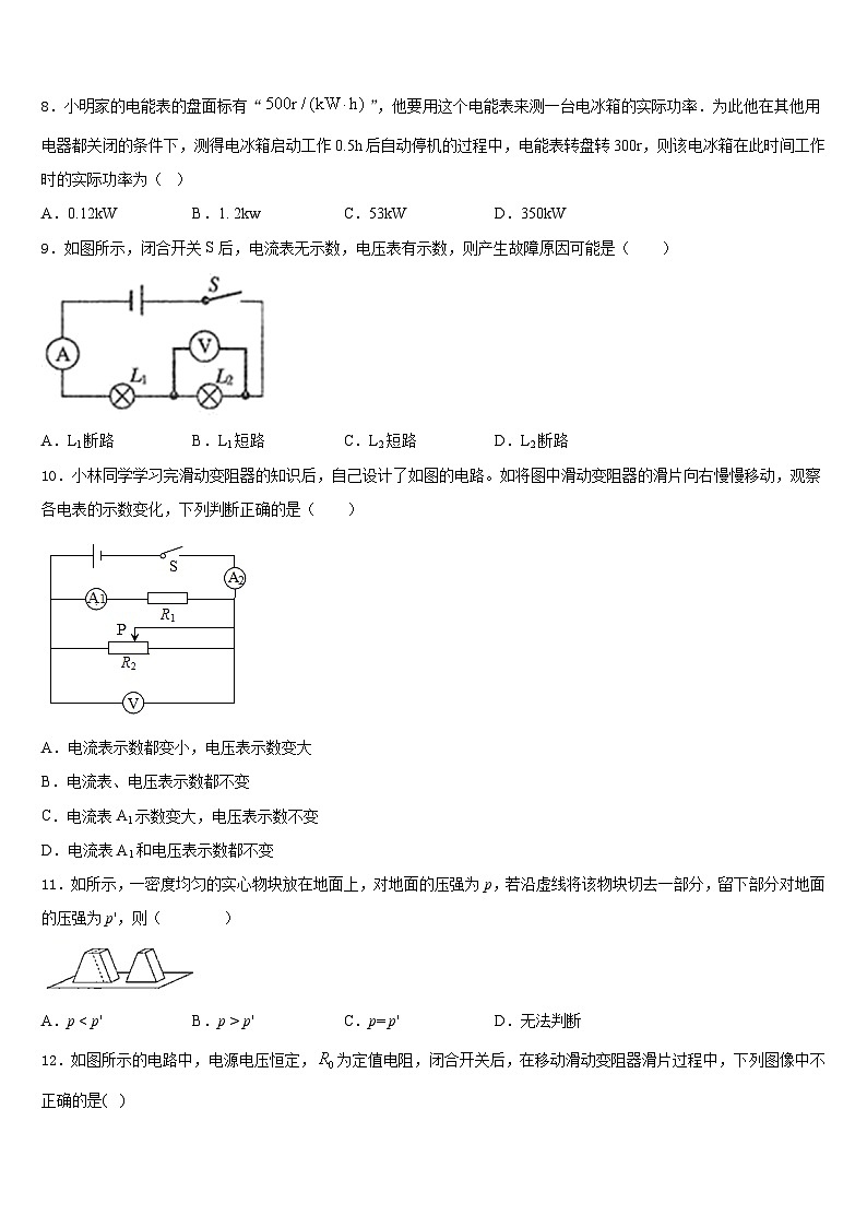 2023-2024学年江苏省南京玄武区十三中学集团科利华物理九上期末达标检测模拟试题含答案03