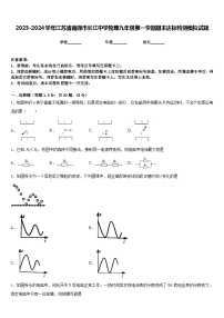 2023-2024学年江苏省南通市长江中学物理九年级第一学期期末达标检测模拟试题含答案