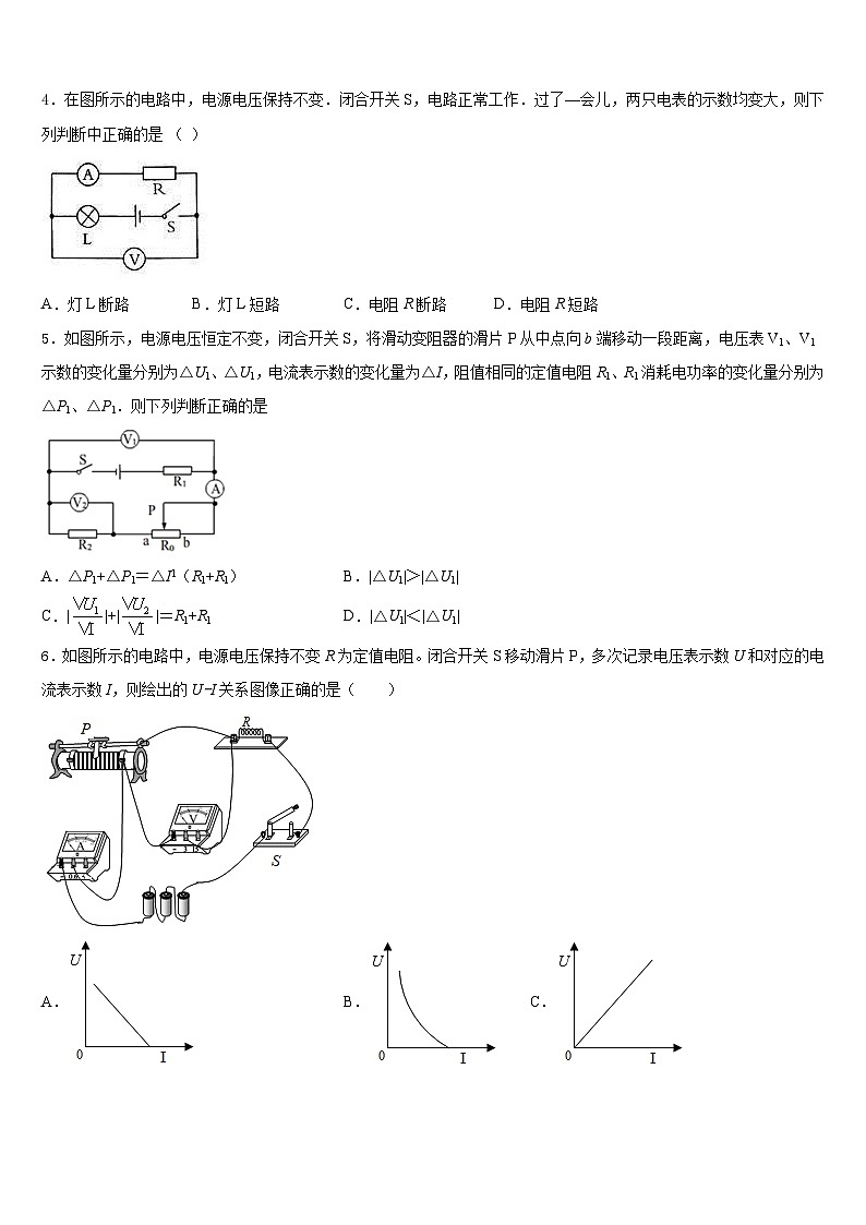 2023-2024学年江苏省徐州市泉山区物理九年级第一学期期末联考试题含答案第2页