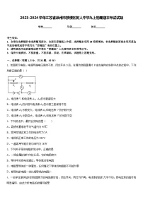 2023-2024学年江苏省徐州市鼓楼区树人中学九上物理期末考试试题含答案