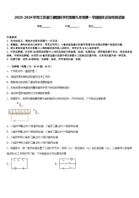 2023-2024学年江苏省江都国际学校物理九年级第一学期期末达标检测试题含答案