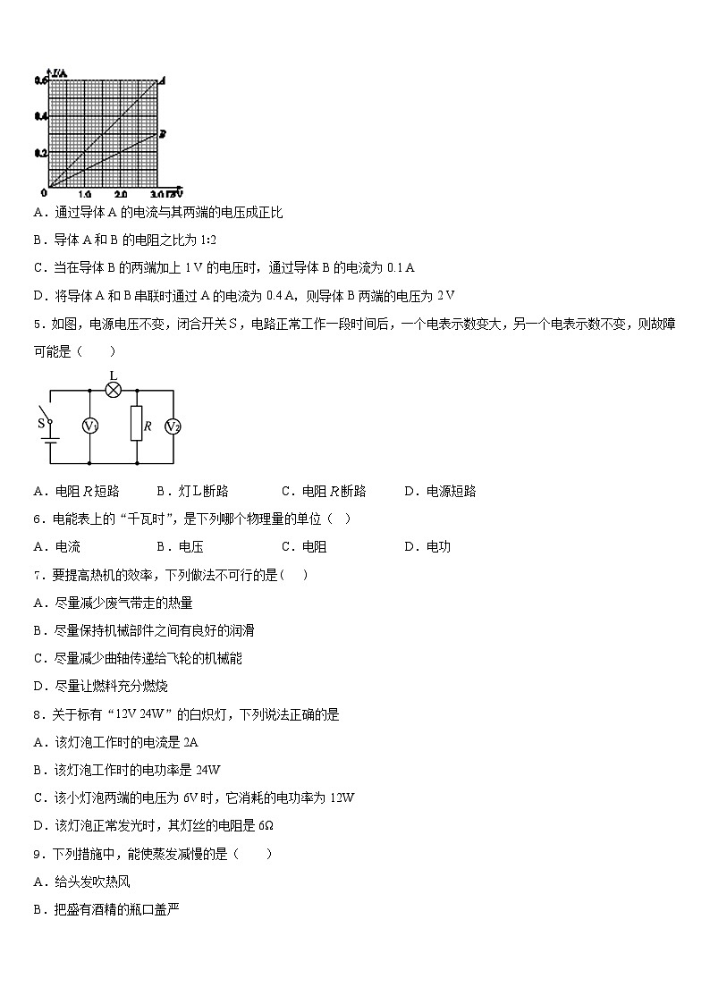 2023-2024学年江苏省泗洪县九上物理期末经典试题含答案02