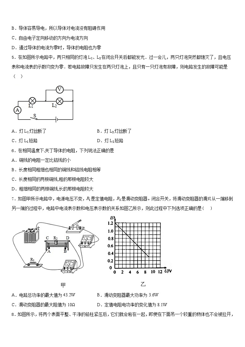 2023-2024学年江苏省泗阳县九上物理期末质量跟踪监视试题含答案02