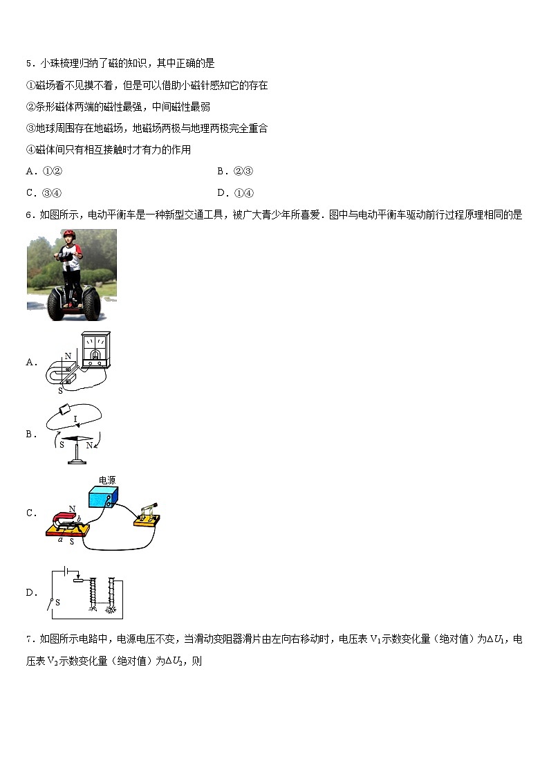 2023-2024学年江苏省泰兴市西城初级中学物理九上期末复习检测试题含答案第2页
