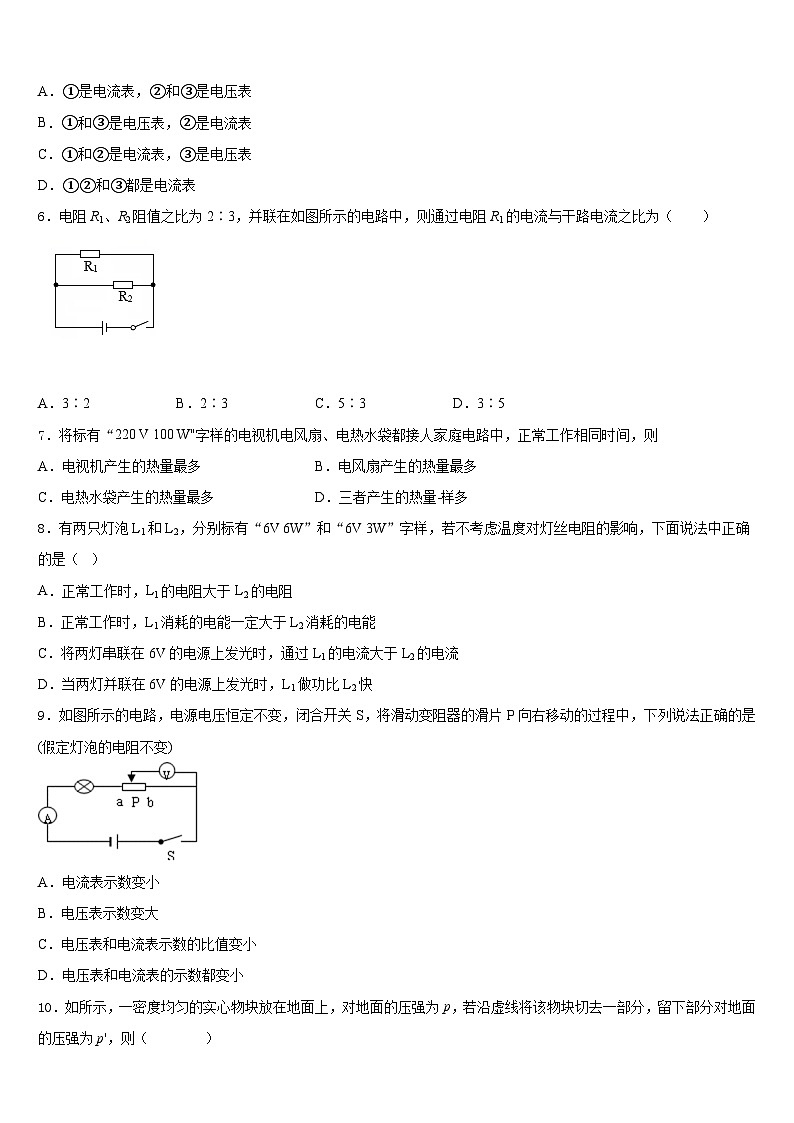 2023-2024学年江苏省苏州工业园区星港学校九年级物理第一学期期末复习检测试题含答案02