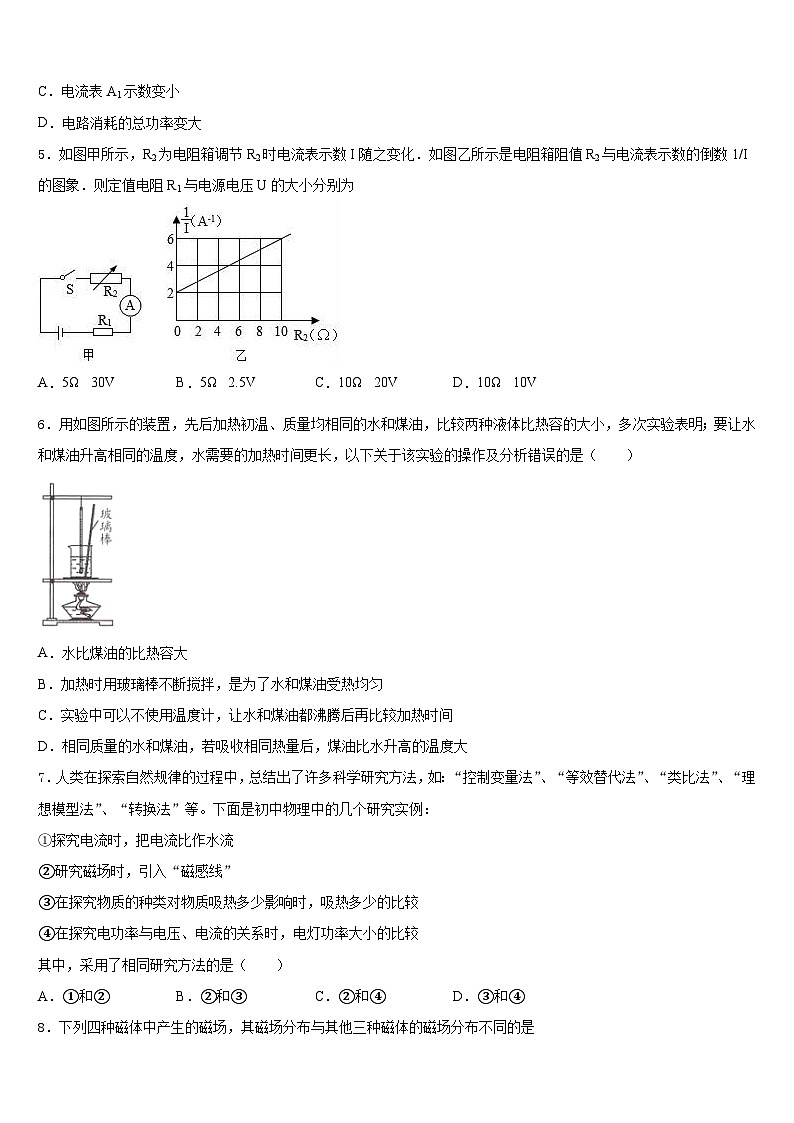 2023-2024学年江苏省盐城射阳县联考物理九年级第一学期期末复习检测模拟试题含答案第2页