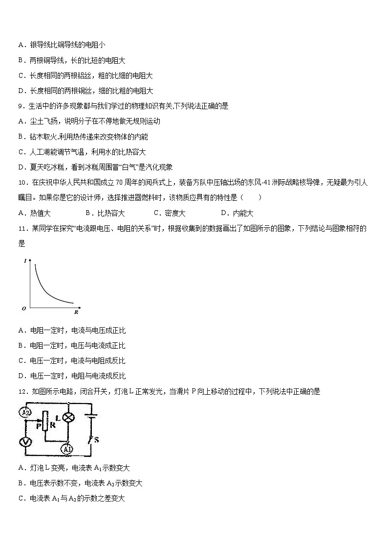 2023-2024学年河北省九年级物理第一学期期末联考模拟试题含答案03