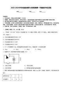 2023-2024学年河南省滑县九年级物理第一学期期末考试试题含答案