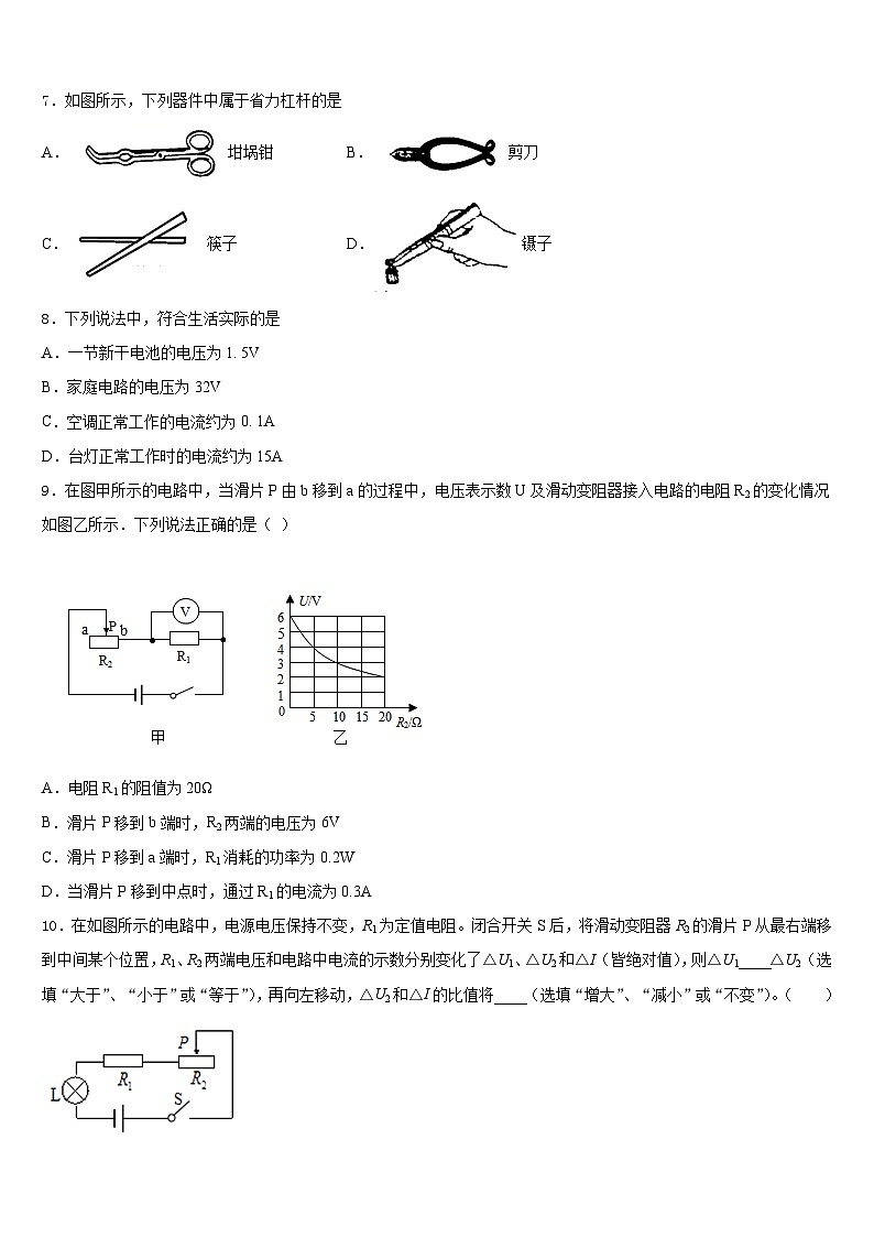 2023-2024学年河南省辉县九年级物理第一学期期末达标测试试题含答案第3页