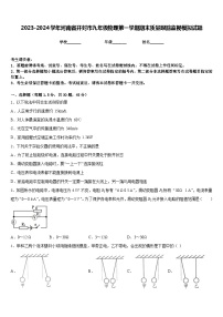 2023-2024学年河南省开封市九年级物理第一学期期末质量跟踪监视模拟试题含答案