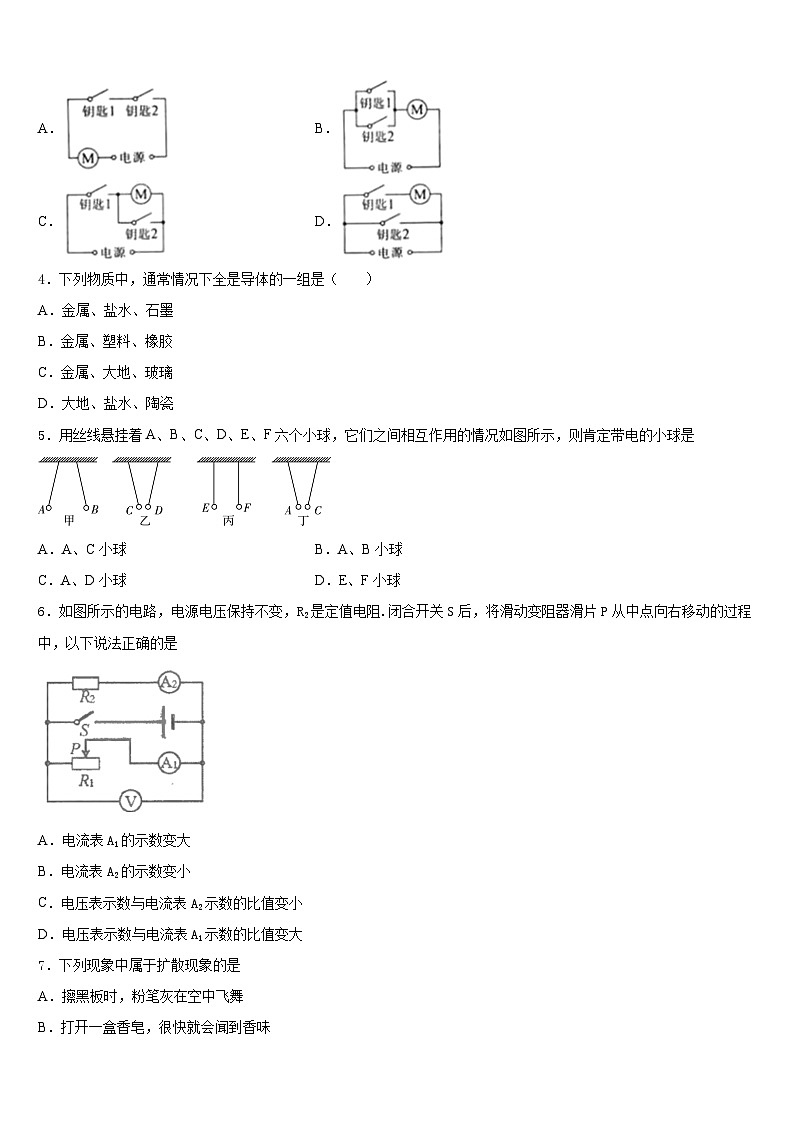 2023-2024学年河南省罗山县物理九上期末监测模拟试题含答案02