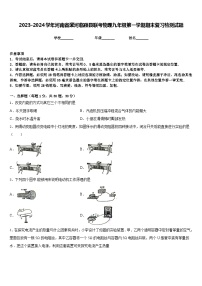 2023-2024学年河南省漯河临颍县联考物理九年级第一学期期末复习检测试题含答案