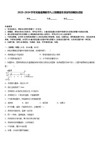 2023-2024学年河南省舞钢市九上物理期末质量检测模拟试题含答案