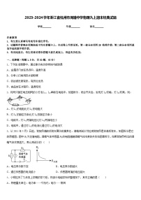 2023-2024学年浙江省杭州市周浦中学物理九上期末经典试题含答案