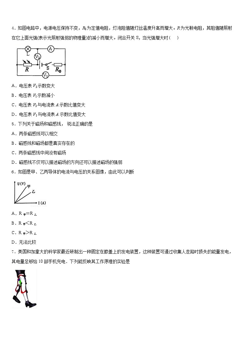 2023-2024学年浙江省湖州市第四中学物理九上期末达标测试试题含答案第2页