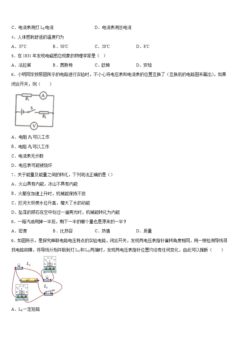 2023-2024学年深圳罗湖区五校联考九上物理期末质量跟踪监视试题含答案02
