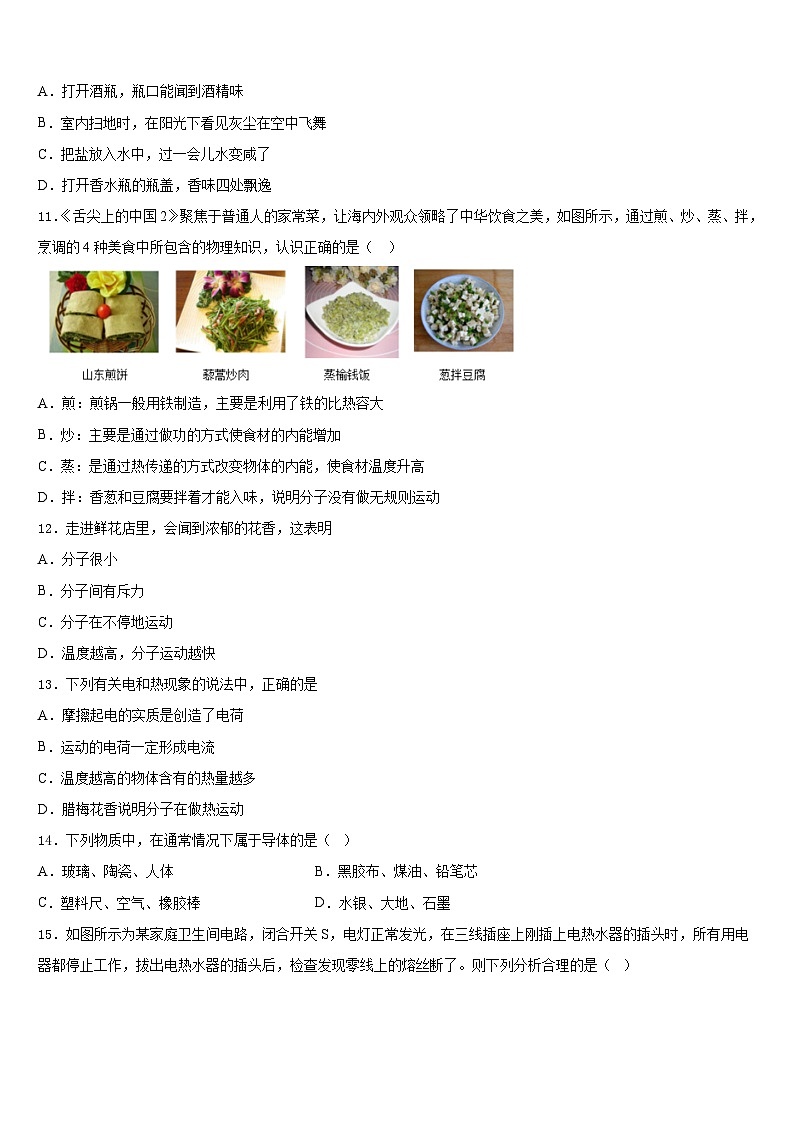 2023-2024学年河南省洛阳嵩县联考九年级物理第一学期期末学业水平测试模拟试题含答案第3页
