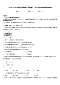 2023-2024学年浙江省杭州北干物理九上期末学业水平测试模拟试题含答案